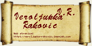 Veroljupka Raković vizit kartica